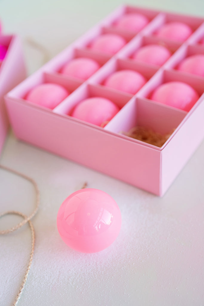 Pink Gift Box, Set of 12 Ornaments