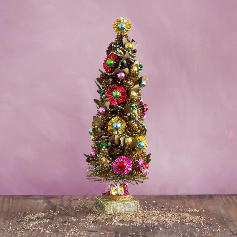 Vintage Gold Starburst Foil Tree