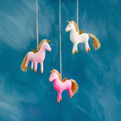 Rainbow Unicorn Ornament - Glitterville Studios